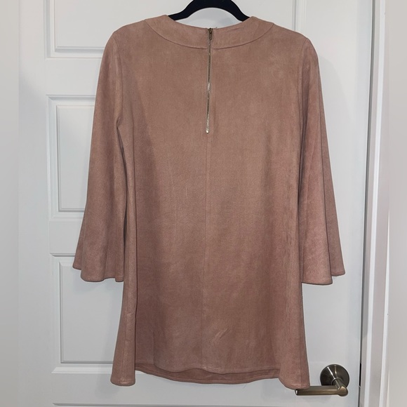 ADORABLE suede mini dress with *Bell Sleeves* - Picture 2 of 8